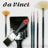 Artists paint brushes various daVinci
